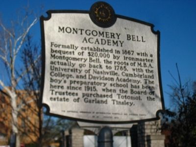 Montgomery Bell Academy Marker image. Click for full size.