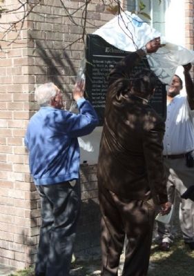 Richmond Baptist Church Marker unveiled by church officials and dignitaries image. Click for full size.