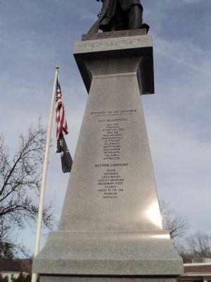 Front Marker on Hackettstown Civil War Monument image. Click for full size.