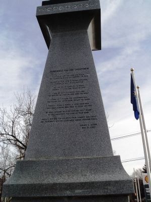 Left Marker on Hackettstown Civil War Monument image. Click for full size.