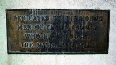 Cloud County War Memorial Marker. Click for full size. Cloud County War Memorial Marker image. Click for full size.
