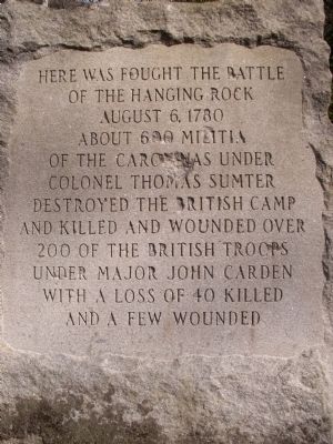 The Battle Of The Hanging Rock Marker image. Click for full size.