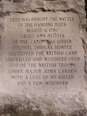 The Battle of the Hanging Rock Marker image. Click for full size.