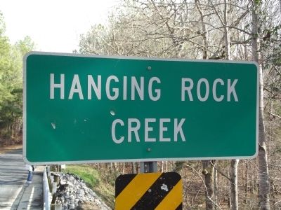 On Hanging Rock Road near the marker image. Click for full size.