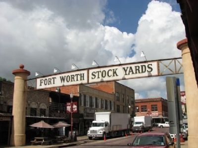 Fort Worth Stock Yards Entrance image. Click for full size.