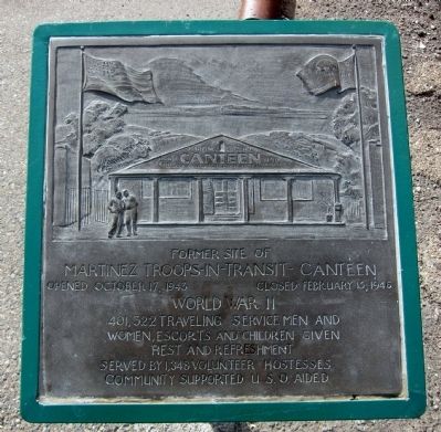 Martinez Troops-In-Transit Canteen Marker image. Click for full size.