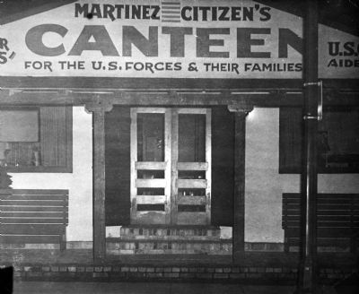 Martinez Troops-In-Transit Canteen - period photo (image courtesy of the Martinez Museum) image. Click for full size.