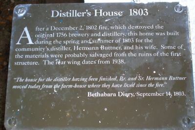 Distiller's House 1803 Marker image. Click for full size.