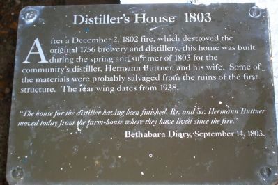 Distiller's House 1803 Marker. Click for full size. Distiller's House 1803 Marker image. Click for full size.