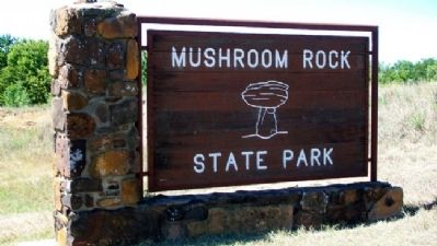Mushroom Rock State Park Sign image. Click for full size.