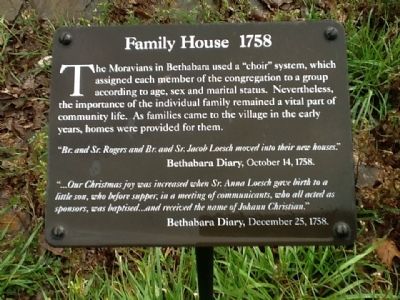 Family House 1758 Marker image. Click for full size.