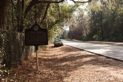 Cannon's Point Plantation Marker, looking south along Lawrence Road image. Click for full size.