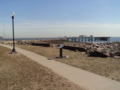 Marker at Calf Pasture Beach. Click for full size. Marker at Calf Pasture Beach image. Click for full size.