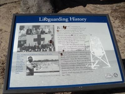 Lifeguarding History Marker. Click for full size. Lifeguarding History Marker image. Click for full size.