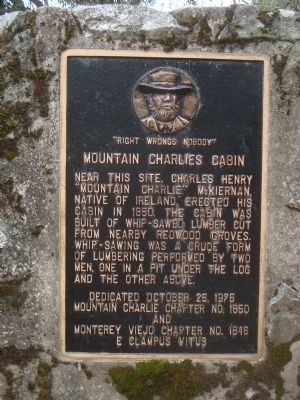 Mountain Charlies Cabin Marker image. Click for full size.