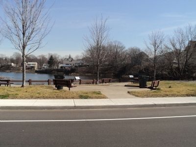 Marker in Mill Pond Park. Click for full size. Marker in Mill Pond Park image. Click for full size.