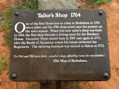 Tailor's Shop 1764 Marker image. Click for full size.