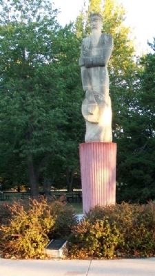 Mennonite Settler Statue and Marker. Click for full size. Mennonite Settler Statue and Marker image. Click for full size.