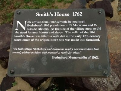 Smith's House 1762 Marker image. Click for full size.