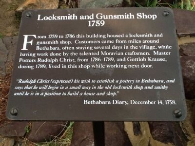Locksmith and Gunsmith Shop 1759 Marker image. Click for full size.