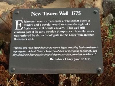 New Tavern Well 1755 Marker. Click for full size. New Tavern Well 1755 Marker image. Click for full size.