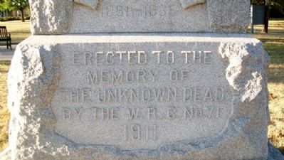 Unknown Dead of the Civil War Dedication image. Click for full size.