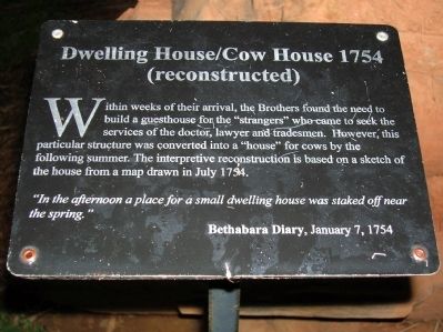 Dwelling House/Cow House 1754 Marker. Click for full size. Dwelling House/Cow House 1754 Marker image. Click for full size.