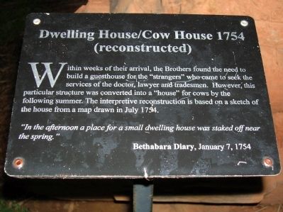 Dwelling House/Cow House 1754 Marker image. Click for full size.