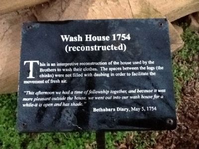 Wash House 1754 Marker image. Click for full size.