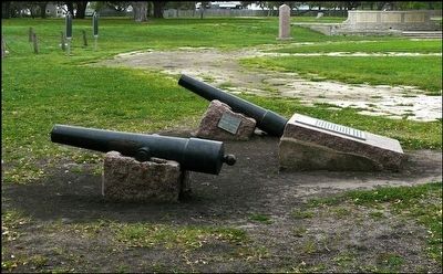 Replicas of the Twin Sisters Cannons image. Click for full size.