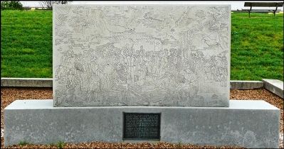 Site of Surrender of Santa Anna Engraved Monument and Marker image. Click for full size.
