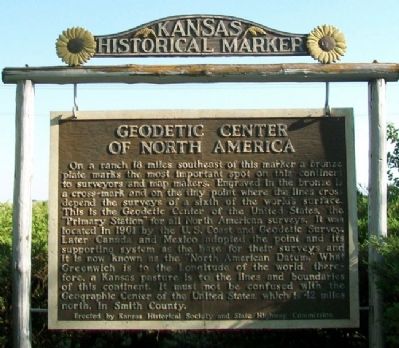 Geodetic Center of North America Marker image. Click for full size.