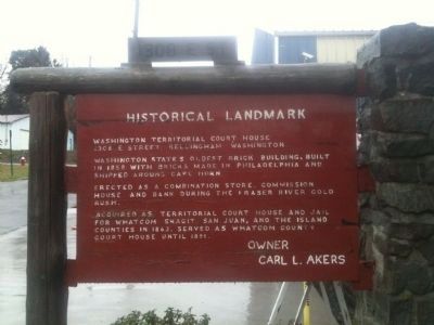 Washington State's Oldest Brick Building Marker. Click for full size. Washington State's Oldest Brick Building Marker image. Click for full size.