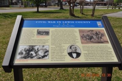 Civil War in Lewis County Marker. Click for full size. Civil War in Lewis County Marker image. Click for full size.