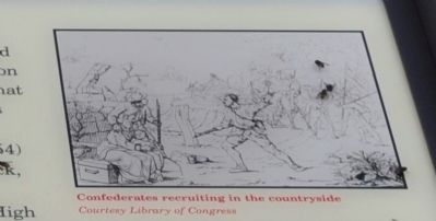 Confederate recruiting in the countryside image. Click for full size.