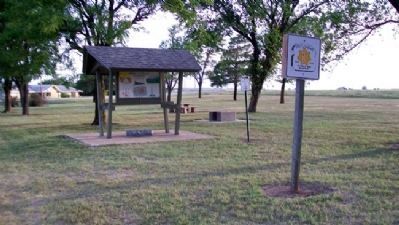 Moses Shane Memorial Park Kiosk and Markers image. Click for full size.