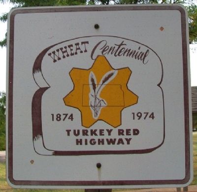 Turkey Red Wheat Highway Sign at Park image. Click for full size.