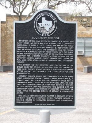 Rockport School Marker image. Click for full size.