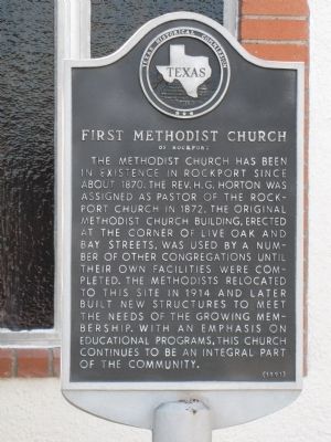 First Methodist Church of Rockport Marker image. Click for full size.