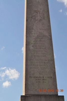 Mexican War Monument (side 4) image. Click for full size.