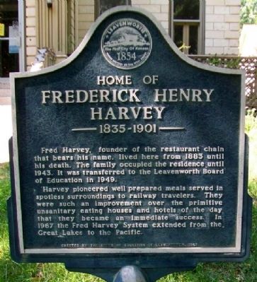 Home of Frederick Henry Harvey Marker image. Click for full size.