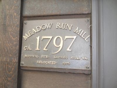 The Meadow Run Grist Mill Marker. Click for full size. The Meadow Run Grist Mill Marker image. Click for full size.