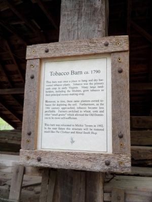 Tobacco Barn ca.1790 Marker image. Click for full size.