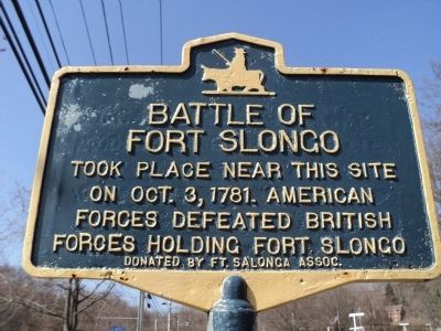 Battle of Fort Slongo Marker. Click for full size. Battle of Fort Slongo Marker image. Click for full size.