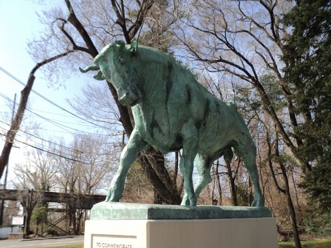 Closeup of the Smithtown Bull image. Click for full size.