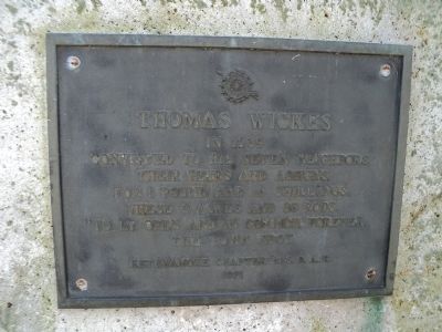 Thomas Wickes Marker image. Click for full size.