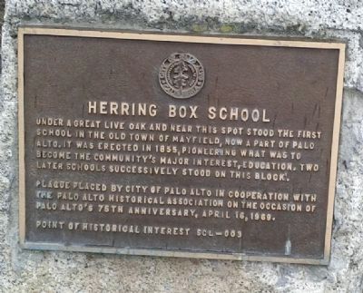 Herring Box School Marker image. Click for full size.