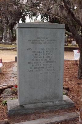 H. L. Hunley Memorial Marker, Second Crew back side view image. Click for full size.