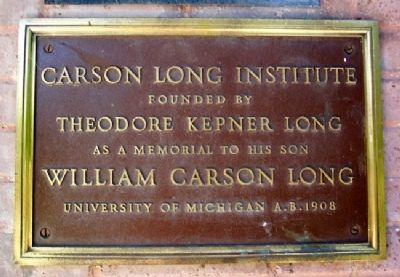 Carson Long Institute Marker image. Click for full size.