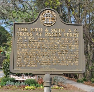 The 14th & 20th A.C. Cross at Pace’s Ferry Marker image. Click for full size.